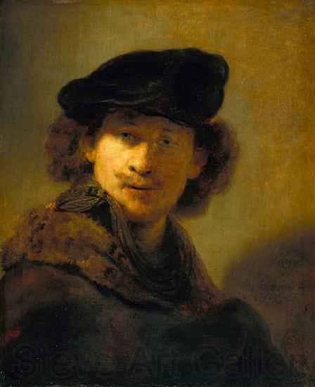 Rembrandt Peale Self-Portrait with Velvet Beret France oil painting art